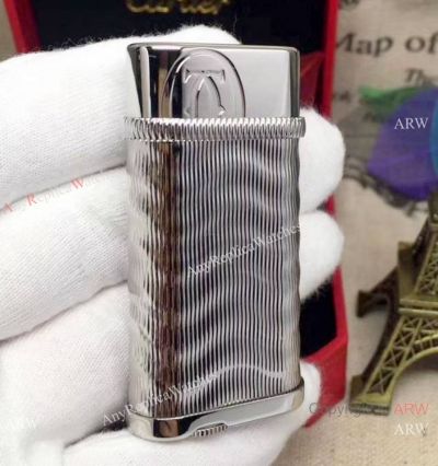 Replacement Cartier Lighter Replica - Silver Wave Lighter